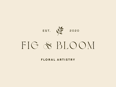 Fig & Bloom by Labels Studio botanical logo branding floral artistry floral logo leaf logo logo logo design logo inspiration logotype minimal skincare logo wellness logo