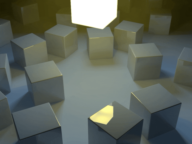 Business Cubes Rotate 3d animation