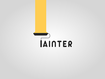 Painter Logo | Minimal logo inspiration color graphics icon illustration inspiration logo logo design logodesign minimal painted painter yellow