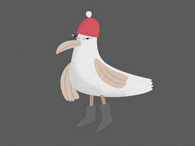 New Year 's Seagull bird christmas design graphic design hygge illustration new year seagull winter xmas