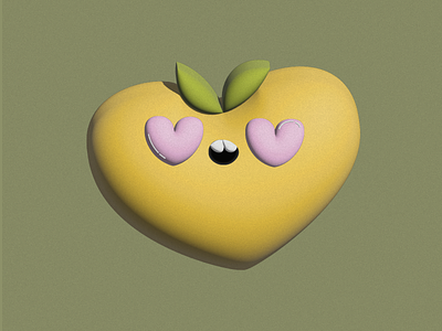 LOVE AND PEASE 3d character character design cute eyes graphic design heart love love in love pease valentine