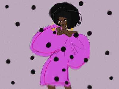 Girl in purple peas character character design cute dance design graphic design illustration purpure sketch