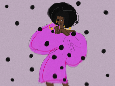 Girl in purple peas character character design cute dance design graphic design illustration purpure sketch