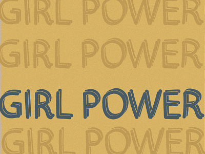 Girl power design font girl graphic design illustration pattern power style text text text effect woman yellow