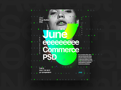 Debut - June Promo Poster clean debut ecommerce fashion poster psd typography ui ux web design website