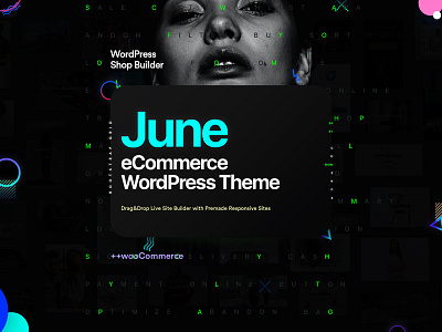 June WordPress Theme cart ecommerce poster responsive shop store template theme website woo woocommerce wordpress