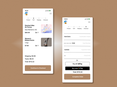 Nike Credit Card Checkout UI concept dailyui design mobile ui