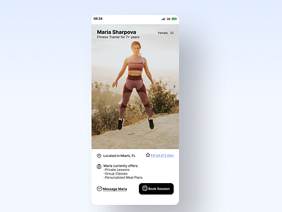 Personal Trainer User Profile branding concept concept art dailyui design mobile ui