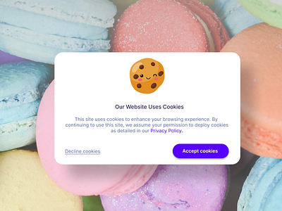 Cookies Pop-Up Notification concept concept art dailyui design illustration ui