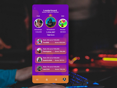 Mobile Game Leaderboard branding concept dailyui design illustration ui