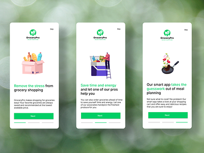 Online Grocery Shopping App Onboarding