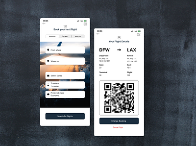 Mobile Flight Boarding Pass branding concept concept art dailyui design illustration logo ui ux vector