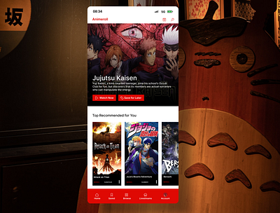 Anime Streaming Mobile App branding concept concept art dailyui design illustration logo ui ux vector