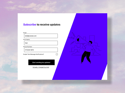 Desktop Subscribe Pop-Up Notification branding concept concept art dailyui design illustration logo ui ux vector