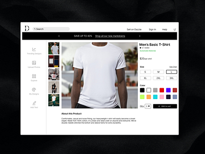 Product Customization Desktop Apparel Store