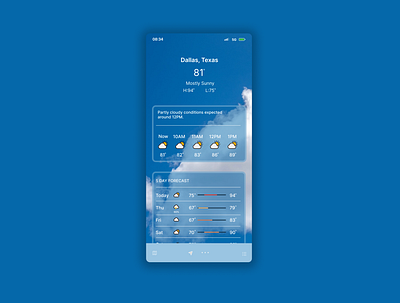 Mobile Weather App branding concept concept art dailyui design illustration logo ui ux vector