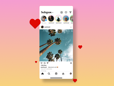 Instagram Activity Feed Mobile Design branding concept concept art dailyui design illustration logo ui ux vector