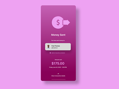 Confirmation Money Sent Mobile branding concept concept art dailyui design illustration logo ui ux vector