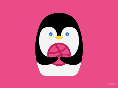Hello Dribbble! animal cute hello naher94 penguin rehan 🐧
