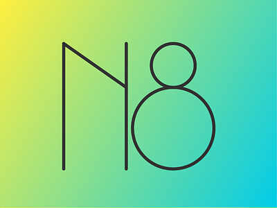 N8 - Typography 8 eight font fonts gradient gradients n n8 type typeface typography