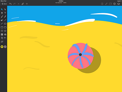 Ipad Vector Beach autodesk beach draw drawing graphic ipad strokes vector