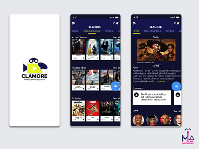 CLAMORE app design illustration logo ui ux