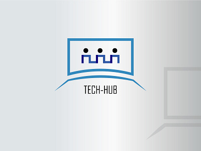 TECH-HUB branding design illustration logo typography ui