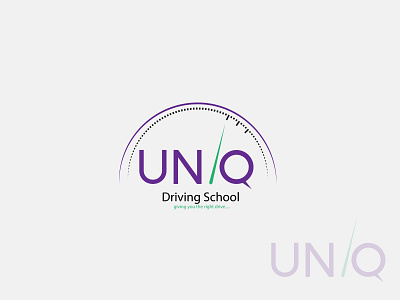 UNIQ-Drivng School design logo vector