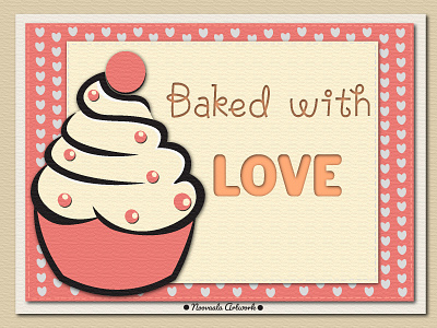 Baked with love adobe craft craftwork design effect illustration illustrator texture vector