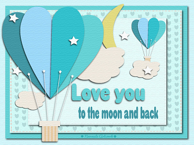 Love you to the moon and back adobe craft craftwork design effect illustration illustrator texture vector
