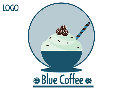 Blue Coffee Logo adobe craft craftwork design effect illustration illustrator logo