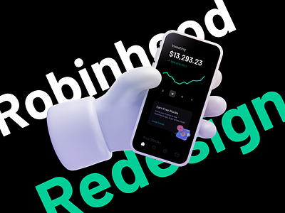 Robinhood App Redesign android app branding crypto design figma finance graphs investing ios logo mobile money rebranding redesign robinhood stock market stocks ui ux