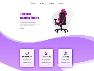 Gaming Chair Selling Website gaming chair gaming chair website template web design