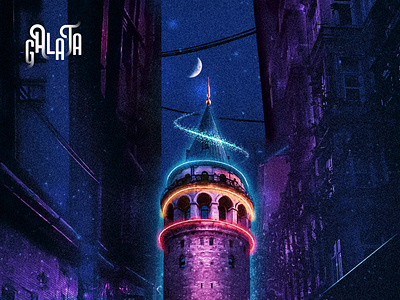 Galata Tower Digital Art