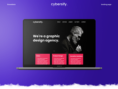 cybersify. adobe photoshop adobe xd landingpage ui design ux design web design website