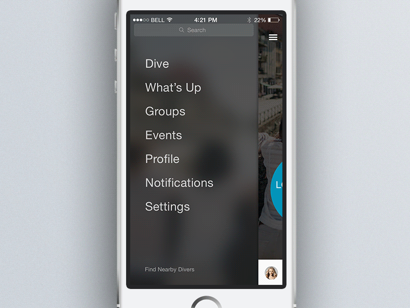 Dive iOS Prototype Concept