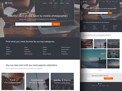 Mobli - Mobile Stock Photography Website Concept