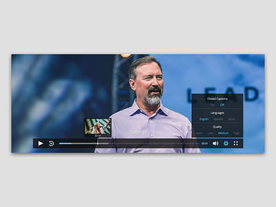 Player redesign for Bethel.TV elegant player ui video