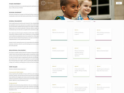 BCS Pages content school ui ux