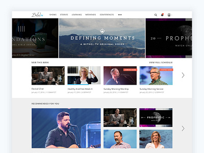 Bethel TV Logged in user clean live streaming video