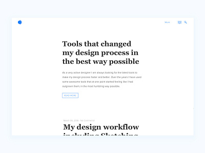 Design Circle blog clean simple ui