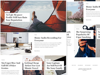 Wonder Wordpress theme alternate layout