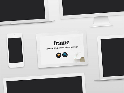 Apple device mockups for Sketch and Photoshop