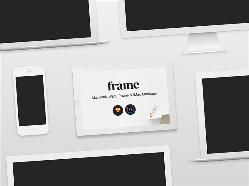Apple device mockups for Sketch and Photoshop cinema display macbook imac iphone for sale apple device mockups photoshop sketch