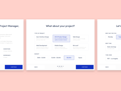 Booking form