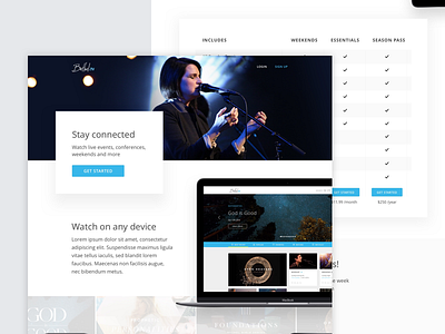 Unused landing page concept for Bethel tv