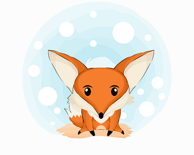 Cute Fox cute cute animal cute fox design fox illustration logo