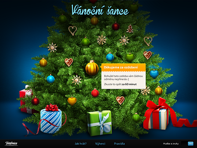 Vánoční šance christmast game intranet o2 telefonica tree