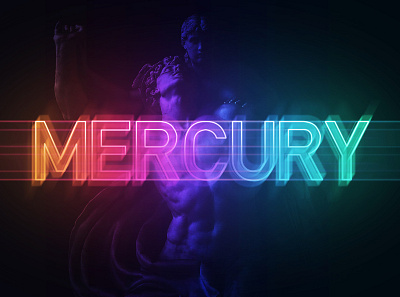 MERCURY design illustration minimal typography