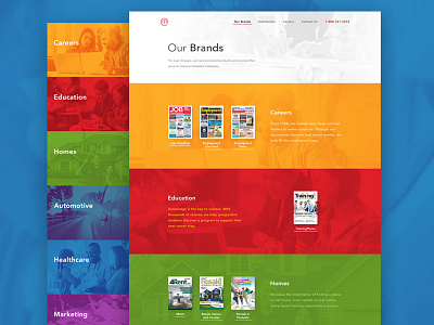 Our Brands - Media Classified redesign 3magine brands color green landing orange red redesign toronto ui ux webdesign